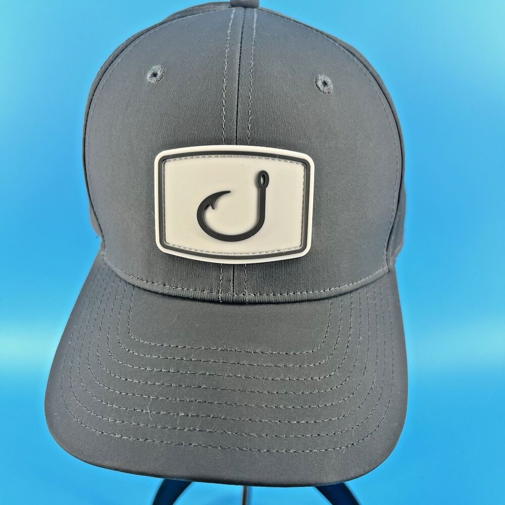 AVID Pro Performance Snapback Hat Mens OSFA Black NWT Fishing Hook AVH500 Cap